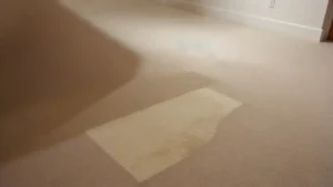 How to repair bleach stain on carpet