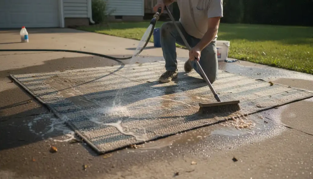 4. How To Clean An Outdoor Rug So It Looks Like New Again—No Matter How Dirty It Is