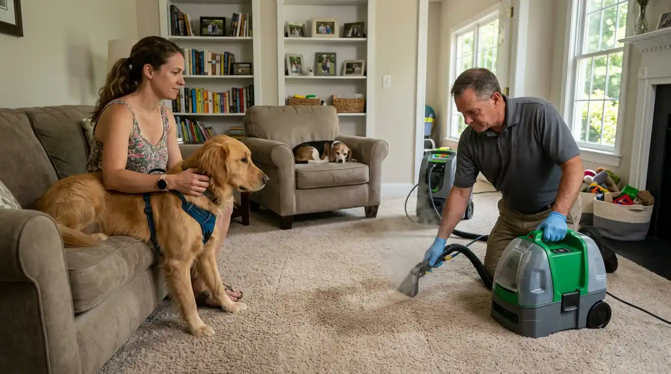 8️⃣ Pet Stains in Warm Weather Why Odors Get Worse and What Actually Works